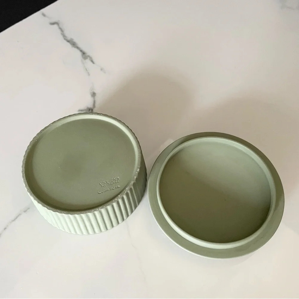 Trinket or Jewelry Box - Green Jasperware by Wedgwood